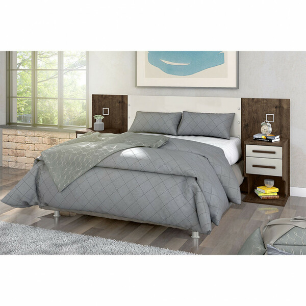 Cabeceira Zanzini Casal New Magistral Regulável Com Duas Gave