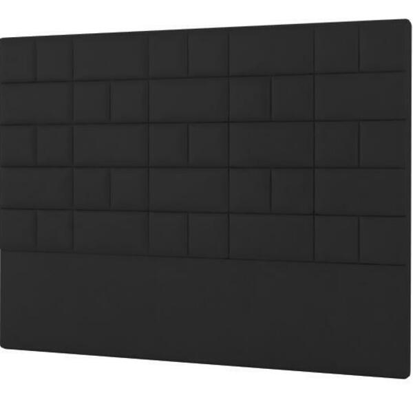 Cabeceira Zurique Plus Casal 1400mm Suede Negro - Simbal