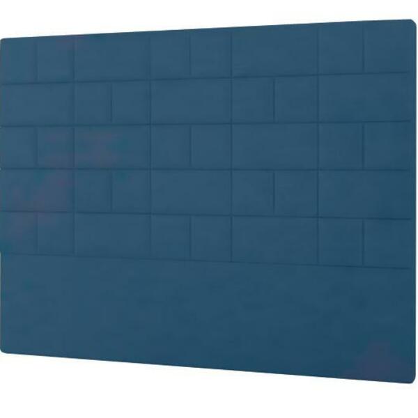 Cabeceira Zurique Plus Casal 1400mm Veludo Azul - Simbal