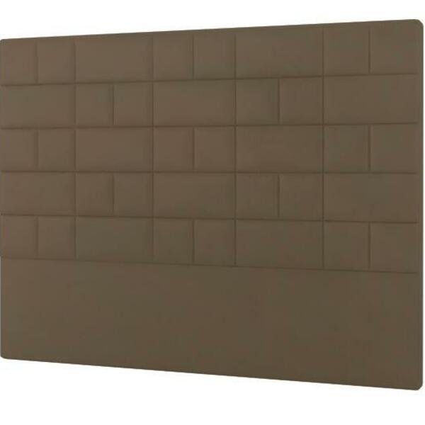 Cabeceira Zurique Plus Solteiro 900mm Suede Marrom Taupe - Si