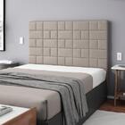 Cabeceira Zurique Plus Solteiro 900mm Veludo Adar Off White -