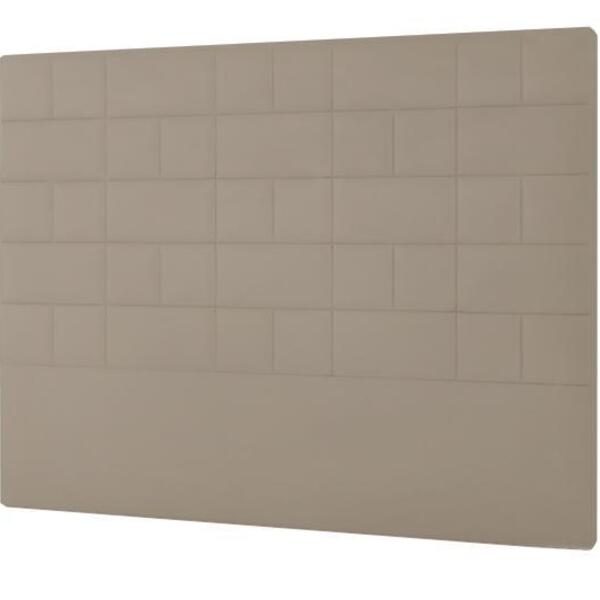 Cabeceira Zurique Plus Solteiro 900mm Veludo Bege Escuro - Si