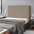 Cabeceira Zurique Plus Solteiro 900mm Veludo Bege Escuro - Si