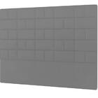 Cabeceira Zurique Plus Viúva 1000mm Linho Chumbo - Simbal