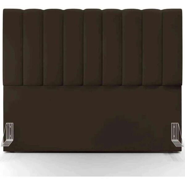 Cabeiceira Box King Carrara - 195 Cm - Suede Marrom