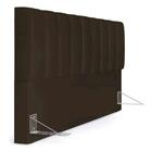Cabeiceira Box King Carrara - 195 Cm - Suede Marrom
