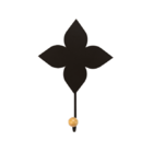 Cabide 1 Gancho Estrela - Preto