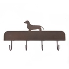 Cabide 4 Ganchos Basset - Preto