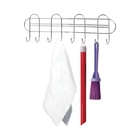 Cabide 8 Ganchos - Porta Vassoura Aco Cromado Niquelart