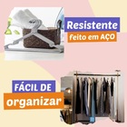 Cabide Aço Reforçado Adulto Kit 20 Tintureiro Atacado Cava
