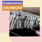 Cabide Aço Reforçado Adulto Kit 50 Tintureiro Atacado Cava