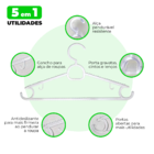 Cabide Acrílico Adulto Kit Com 50 Unidades