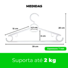 Cabide Adulto De Acrílico  Kit Com 30 Unidades