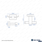 Cabide Com Gancho Duplo (mondrian Preto)