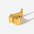 Cabide Com Gancho Duplo De Parede (batel Dourado)