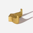 Cabide Com Gancho Duplo De Parede (batel Dourado Fosco)