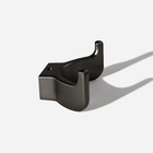 Cabide Com Gancho Duplo De Parede (batel Preto Fosco)