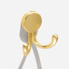 Cabide Com Gancho Duplo De Parede (trindade Ouro Fosco)