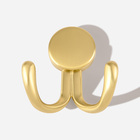 Cabide Com Gancho Duplo De Parede (trindade Ouro Fosco)