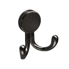 Cabide Com Gancho Duplo De Parede (trindade Preto Fosco)