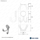 Cabide Com Gancho Duplo De Parede (trindade Preto Fosco)
