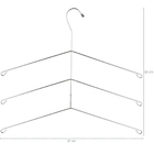 Cabide Cromado Triplo Para Camisas Polo Blusas Guarda Roupas