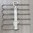 Cabide De Calça De Inox Para 5 Peças  - Branco