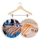 Cabide De Madeira Com Presilhas De Metal Organize Sua Roupas