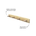 Cabide De Parede Em Madeira Pinus - Stolf