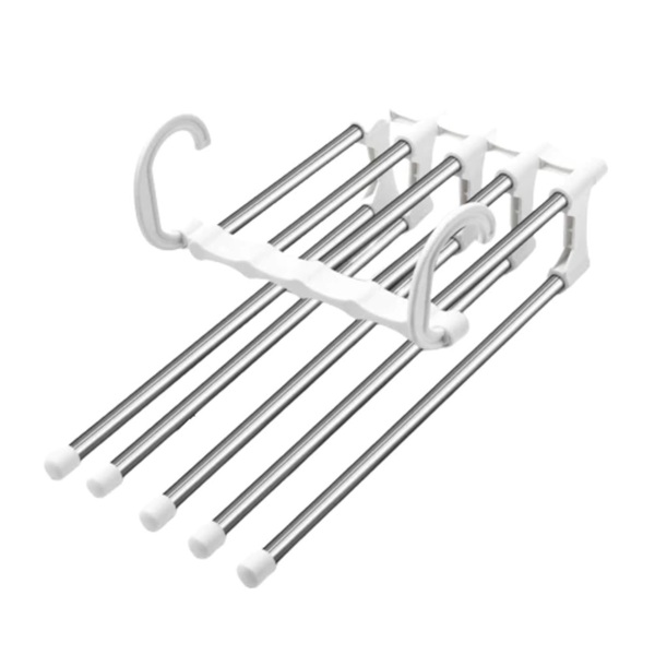 Cabide Dobrável P/ Calças E Bermudas Multiuso Inox Versátil