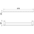 Cabide Docol Flat 960948 Grafite Polido