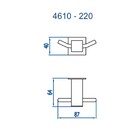 Cabide Duplo Bella Grafite Escovado Fani