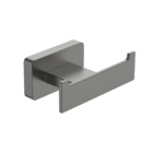 Cabide Duplo Porta Toalhas Gancho Parede Cinza Grafite Metal