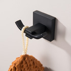 Cabide Duplo Preto Fosco Mod. Quadrado Em Aço Inox