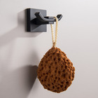 Cabide Duplo Preto Fosco Mod. Quadrado Em Aço Inox