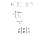 Cabide Eterna Inox - Polido