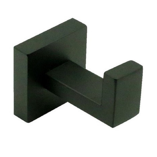 Cabide Gancho Banheiro Italy Line Eterna Inox Preto Black Il1