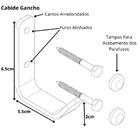 Cabide Gancho De Parede Preto Fosco Para Toalha Plus