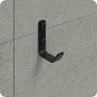 Cabide Gancho De Parede Preto Fosco Para Toalha Plus