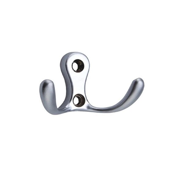 Cabide Gancho Duplo Italy Line 9015 Cromado C/ Parafusos
