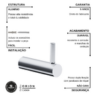 Cabide Gancho Para Banheiro Metal Alto Brilho Orion