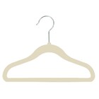 Cabide Infantil De Veludo Bege - Kit Com 10 Unidades