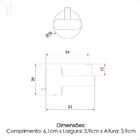 Cabide Kimetais Simples 2025 Plena Cromado
