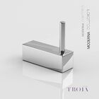 Cabide Kit 4Peças Troia Metal Prata Polido 1010TR4.PRPL