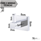 Cabide Luxo Para Banheiro Quadrado Rose Gold