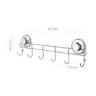 Cabide Multiganchos Astra Avi/mg Com Ventosa Inox