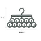 Cabide Organizador Para Guarda-roupa Redondo 11 Ganchos Cinza