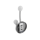 Cabide para Banheiro 2 Ganchos Metal Emilie Sensea