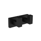 Cabide para Banheiro 2Ganchos Metal Fosco Black Matte Quadratta Deca