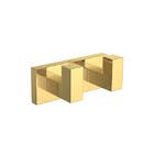 Cabide para Banheiro 2Ganchos Metal Brilhante Gold Quadratta Deca